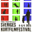 affisch med filmnegativ och med texten Sverige kortfilmfestival 4-6/4 2025