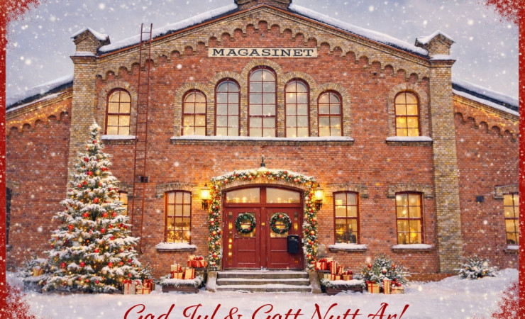 husfasad i vinterskrud