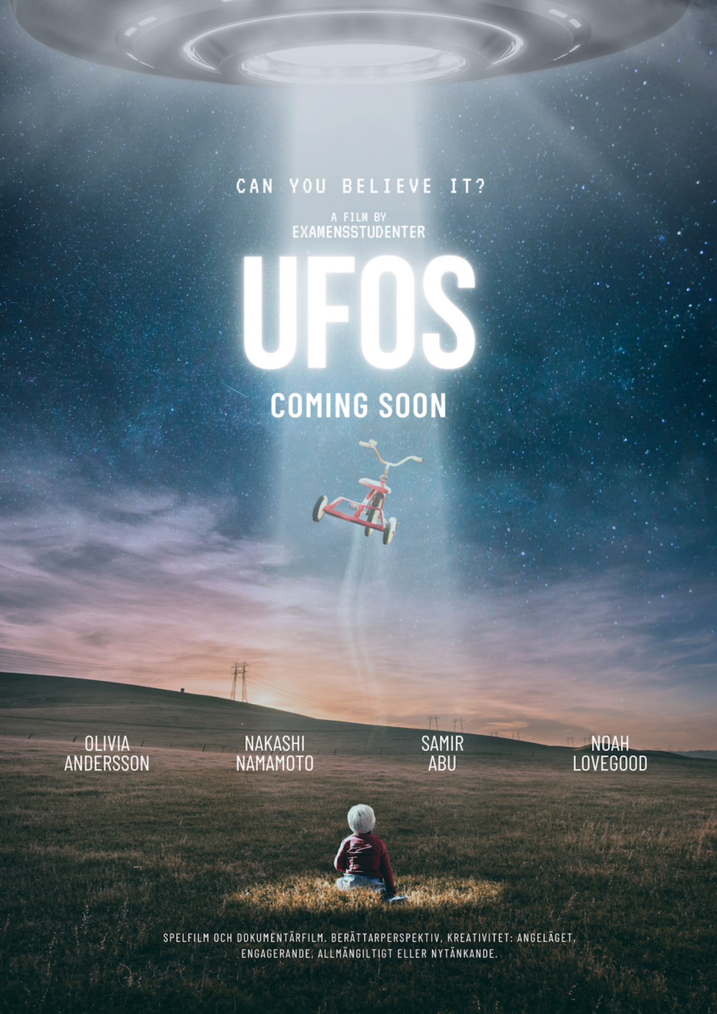 ufo som hämtar upp en trehjuling