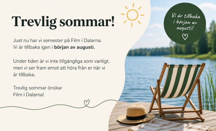Semesterstängt. åter i augusti