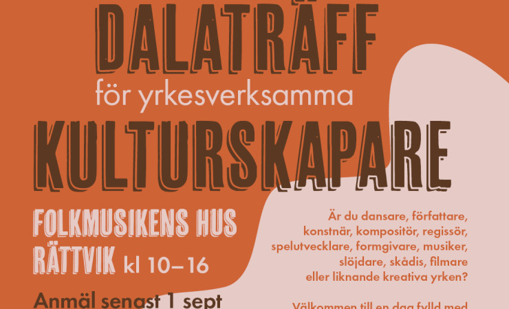 text om info 7 sept dalaträff för kulturarbetare