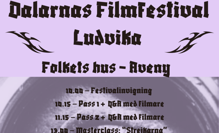 affisch med Dalarnas filmfestival 2026 i Folkets hus Ludvika 17 september.
