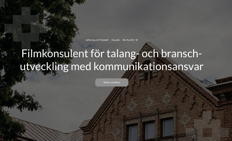 Film i Dalarna söker filmkonsulent för talang- och branschutveckling med kommunikationsansvar